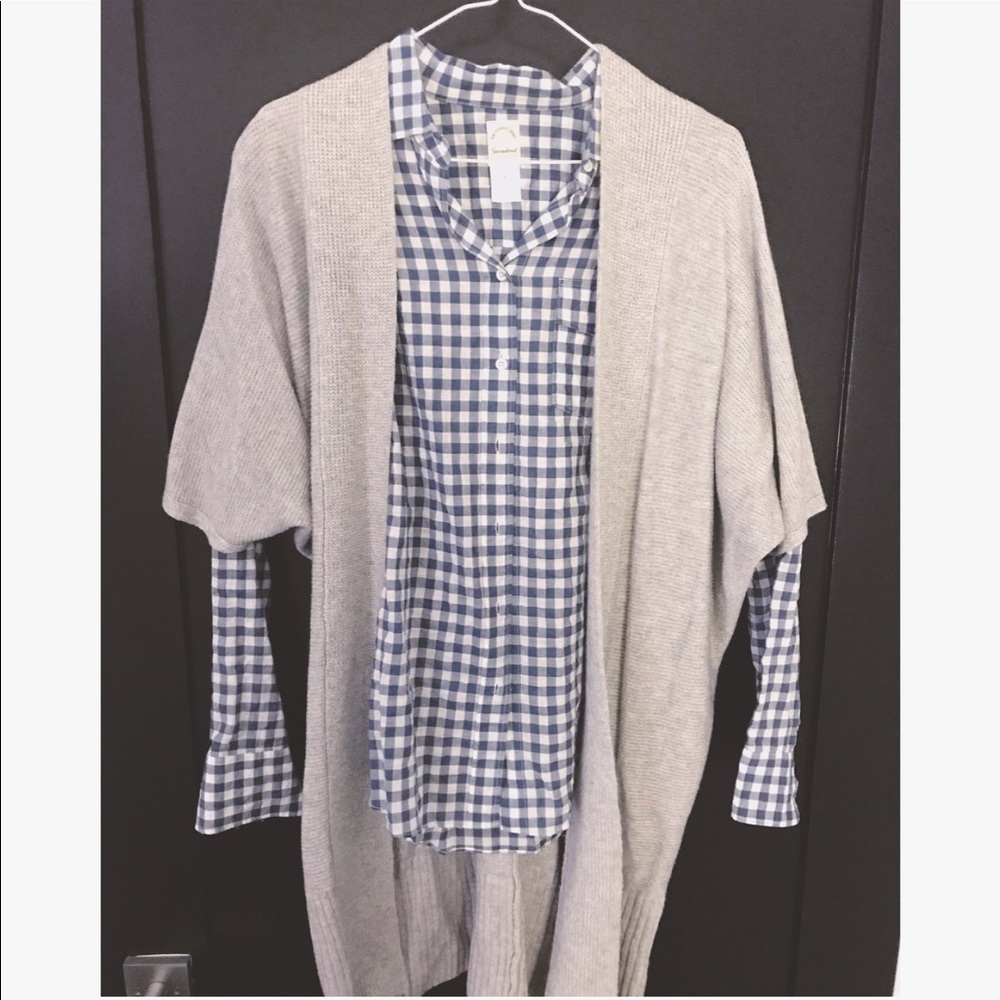 Merona 3/4 sleeve open cardigan vest